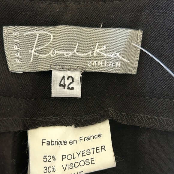 Rodika Zanian Womens Size 42 US Size 10 Black Pants Vintage NWT Old Stock - Picture 7 of 13